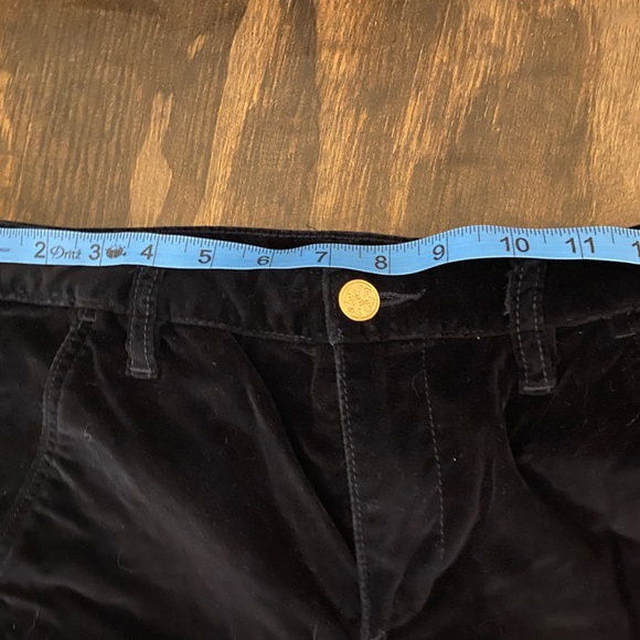 Tory Burch Navy Blue Velvet High Waist Flare - Picture 3 of 8